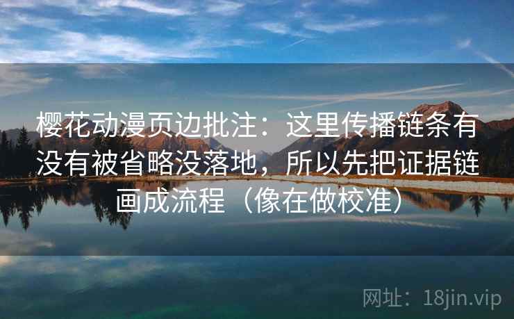 樱花动漫页边批注：这里传播链条有没有被省略没落地，所以先把证据链画成流程（像在做校准）